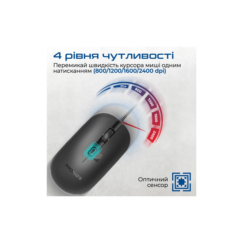 Мышь Promate CM-2400 Black фото4
