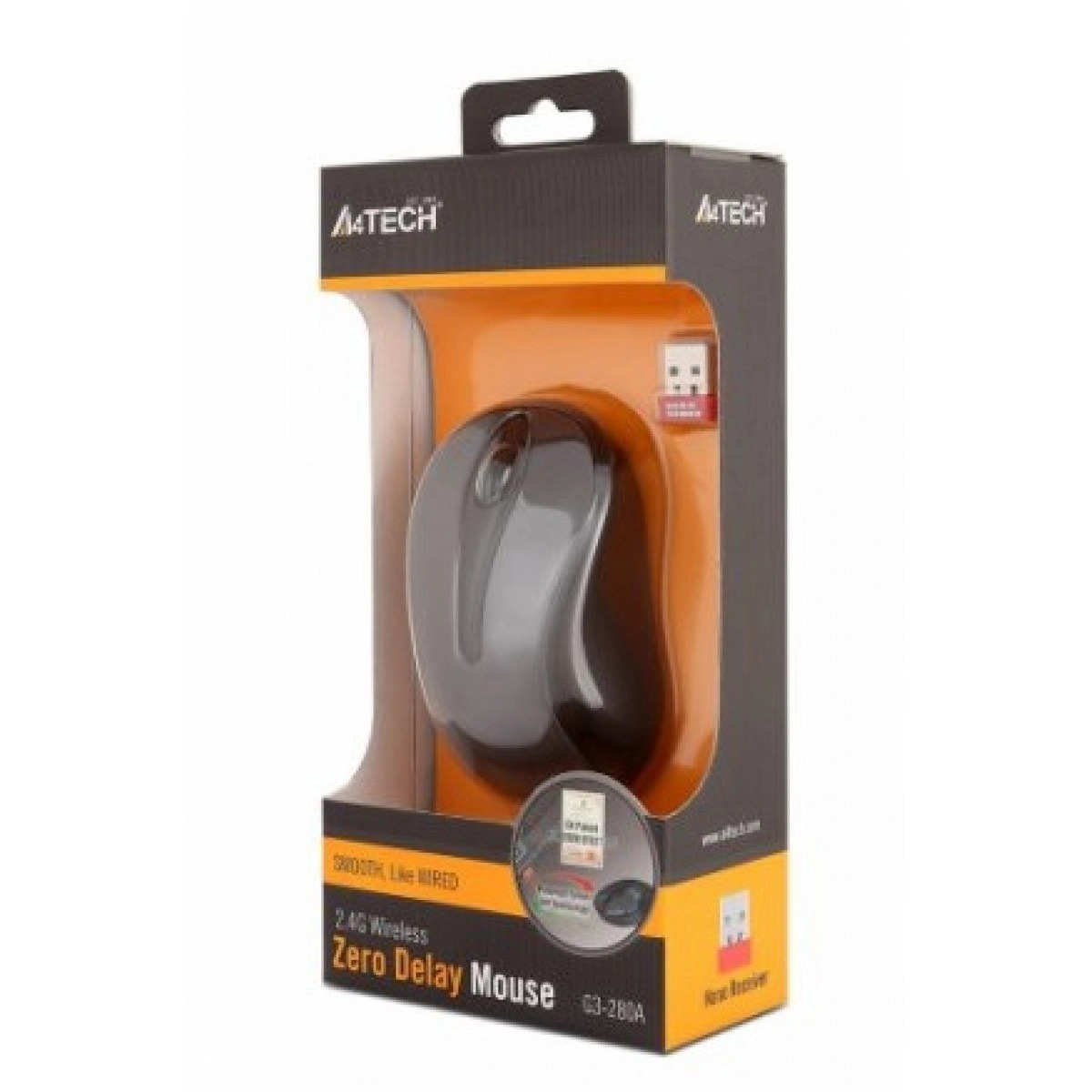 Миша бездротова A4Tech G3-280A Grey фото4