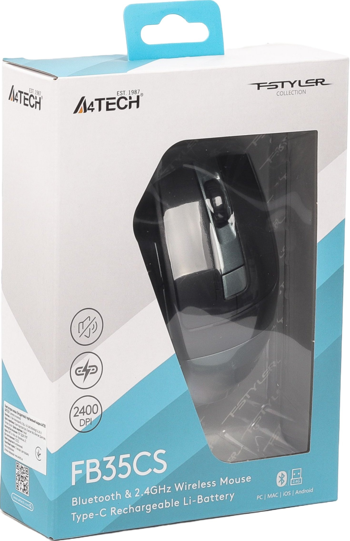 Миша бездротова A4Tech Fstyler FB35CS Midnight Green фото