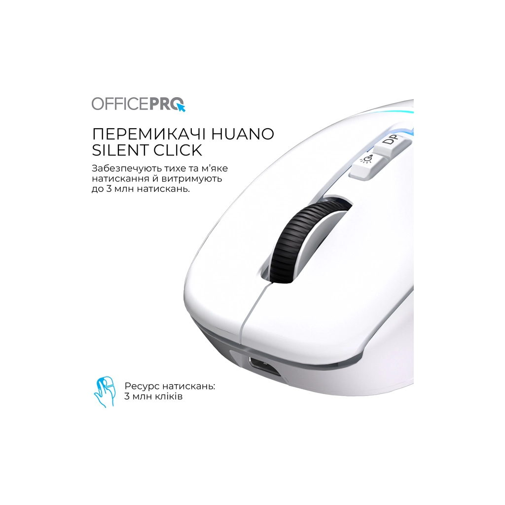 Мышь беспроводная OfficePro M468W White фото9