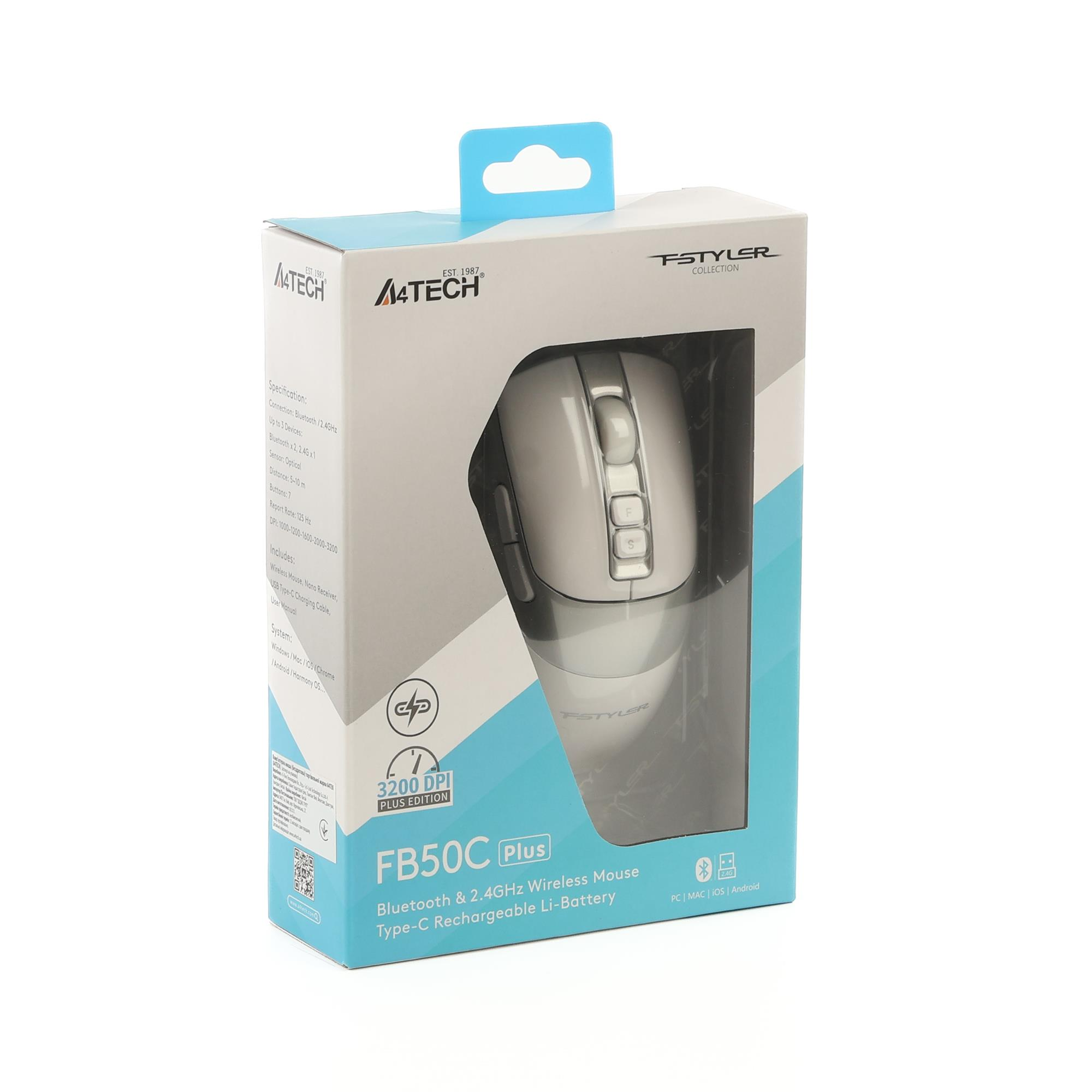 Миша бездротова A4Tech Fstyler FB50C Plus White фото13