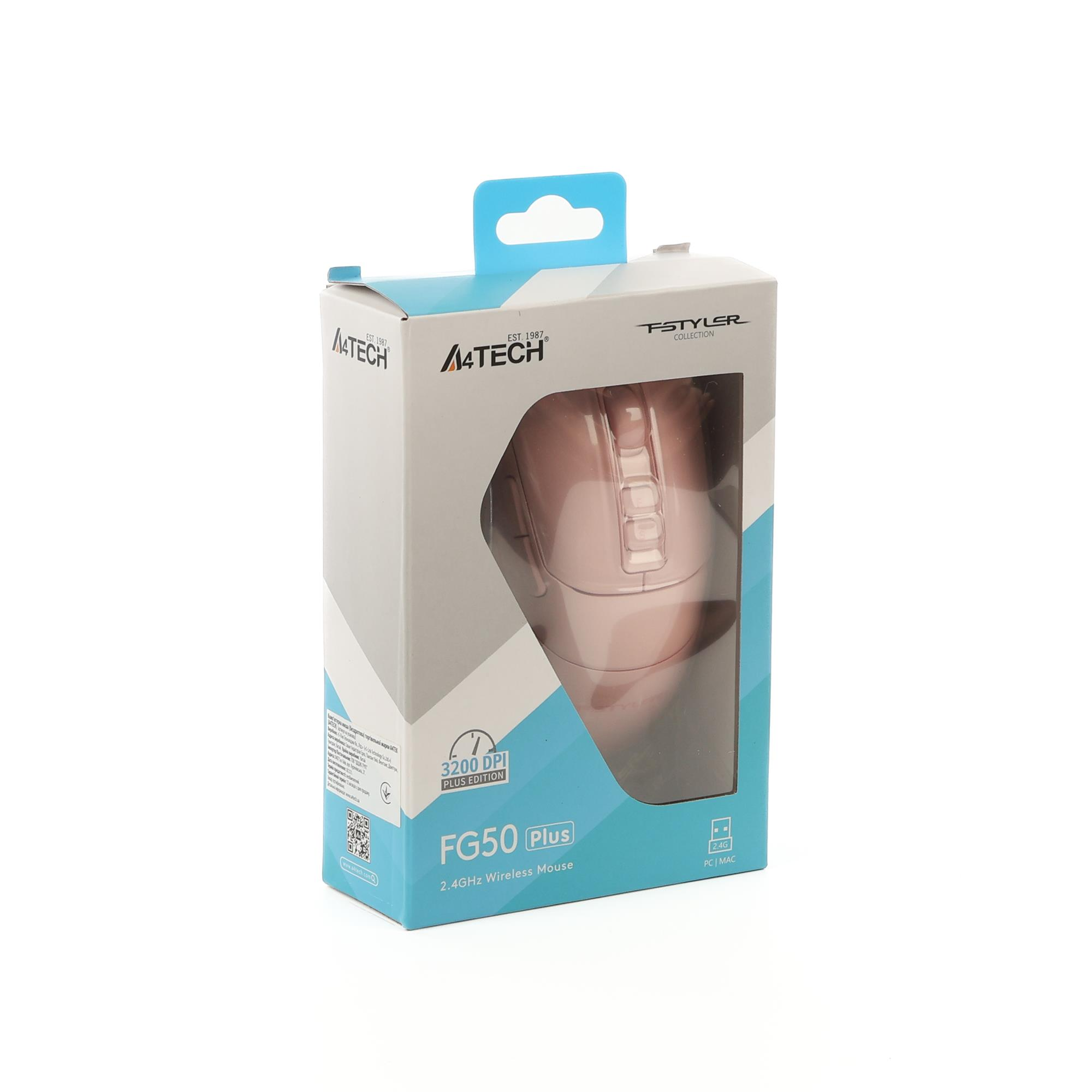 Миша бездротова A4Tech Fstyler FG50 Plus Pink фото