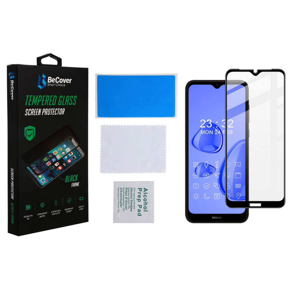 Защитное стекло BeCover для Nokia C30 Black (706903) фото2
