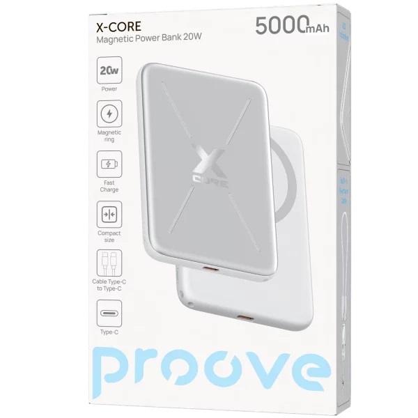 Павербанк Proove X-Core 20W 5000mAh Silver/White (PNXC20010006) фото7