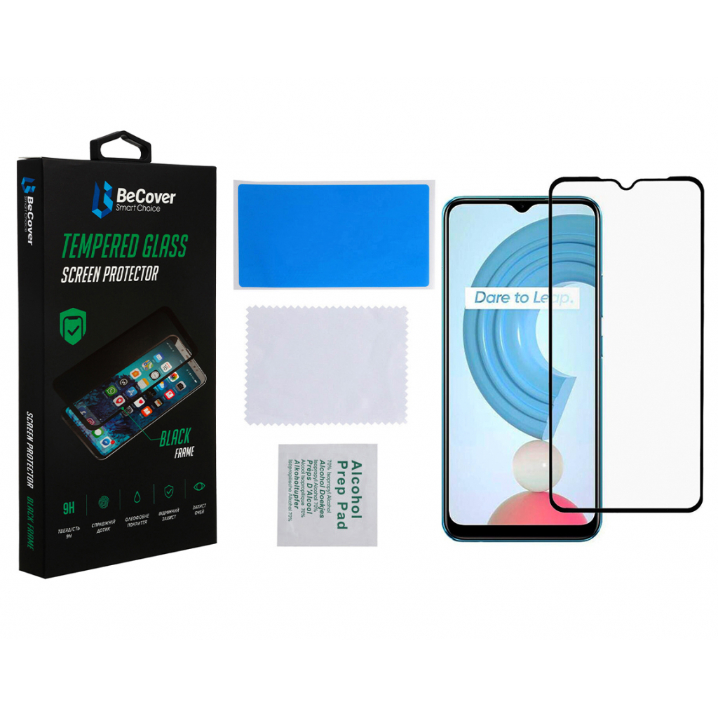 Захисне скло BeCover для Realme C21Y Black (706904) фото