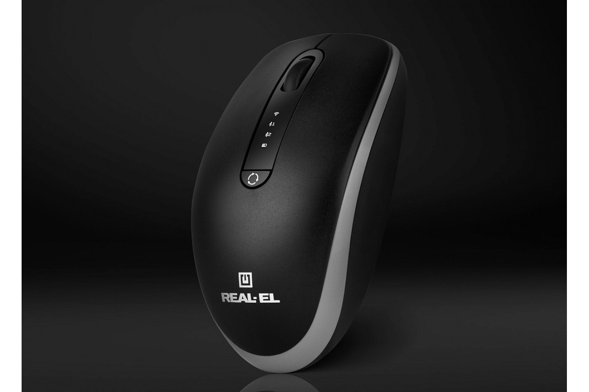 Мышь REAL-EL RM-455W Black (EL123200047) фото4