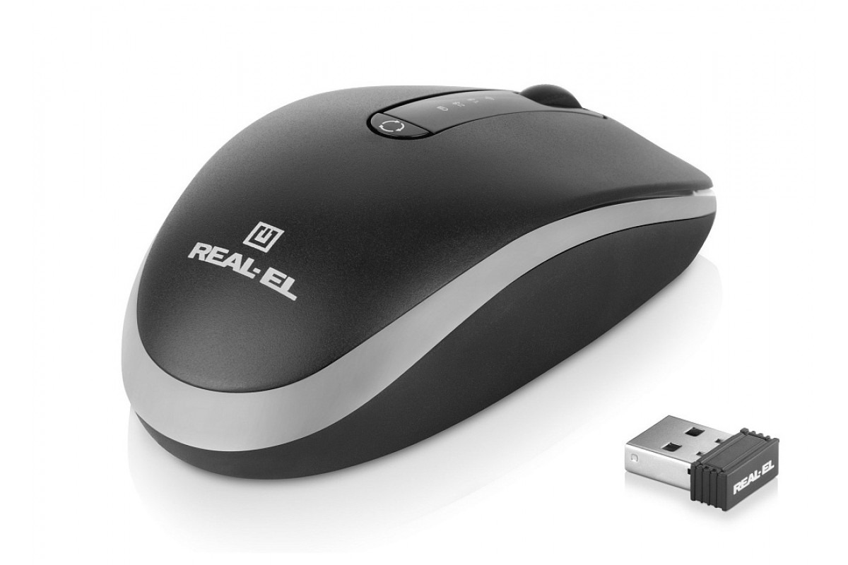 Мышь REAL-EL RM-455W Black (EL123200047) фото10