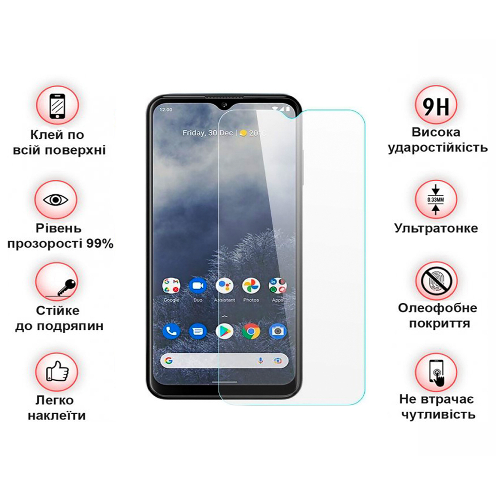 Защитное стекло BeCover для Nokia G60 5G Crystal Clear Glass 3D (708547) фото4