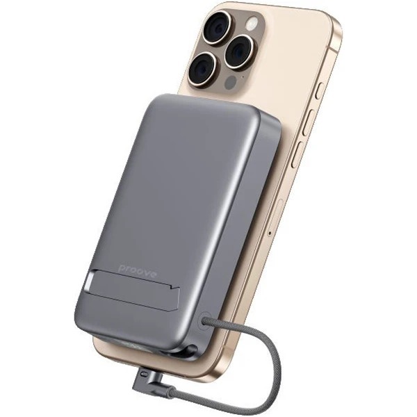 Універсальна мобільна батарея Proove OverPower 35W 10000mAh Qi2 Gray (PBOP35012105) фото