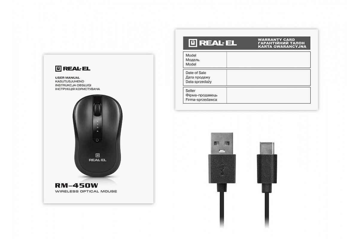 Мишь REAL-EL RM-450W Black фото13