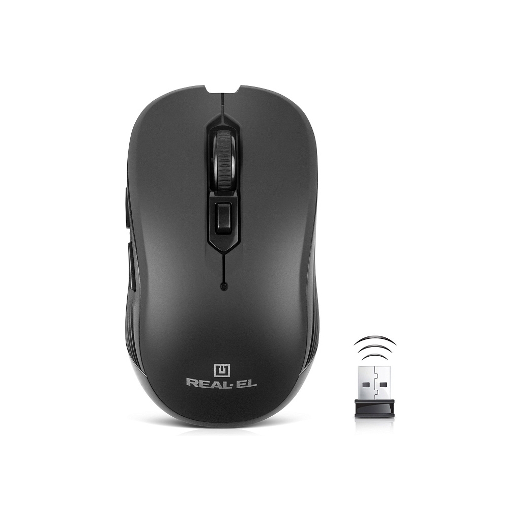 Мишь REAL-EL RM-331W Black фото4