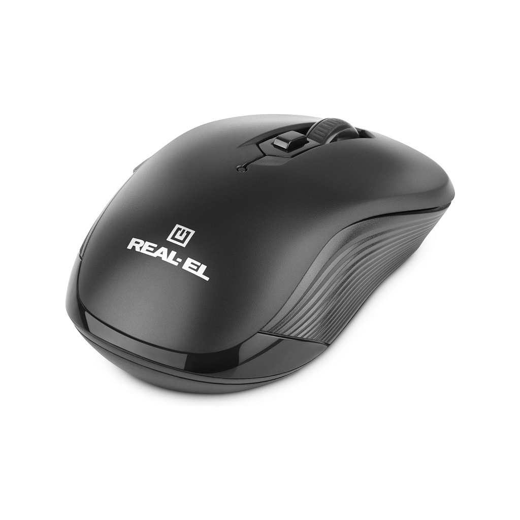Мишь REAL-EL RM-331W Black фото5