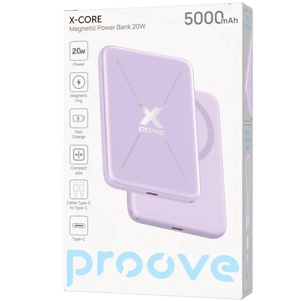 Універсальна мобільна батарея Proove X-Core 20W 5000mAh Purple (PNXC20010009) фото7