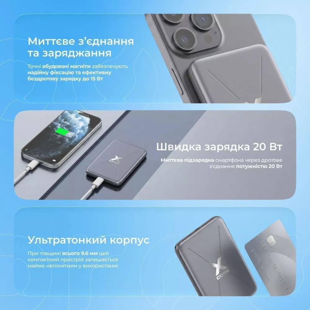 Універсальна мобільна батарея Proove X-Core 20W 5000mAh Purple (PNXC20010009) фото10