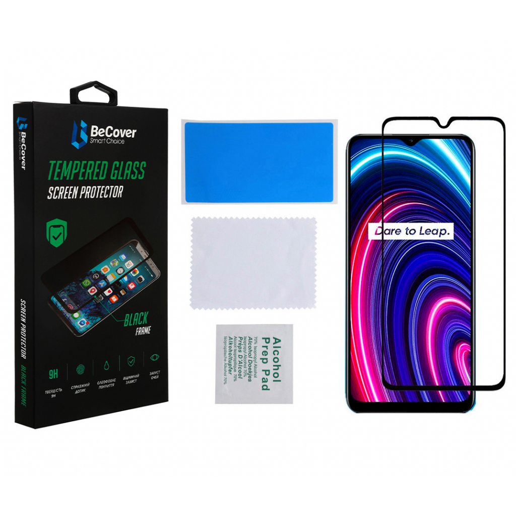 Захисне скло BeCover для Realme C25Y Black (707139) фото