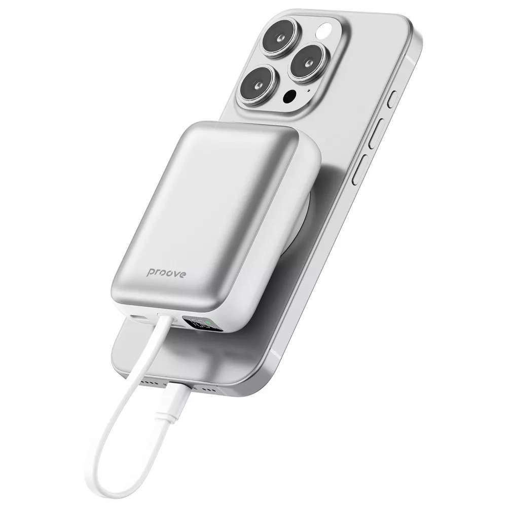 Павербанк Proove Neutron 22.5W 10000mAh Silver/White (PBNE22022206) фото