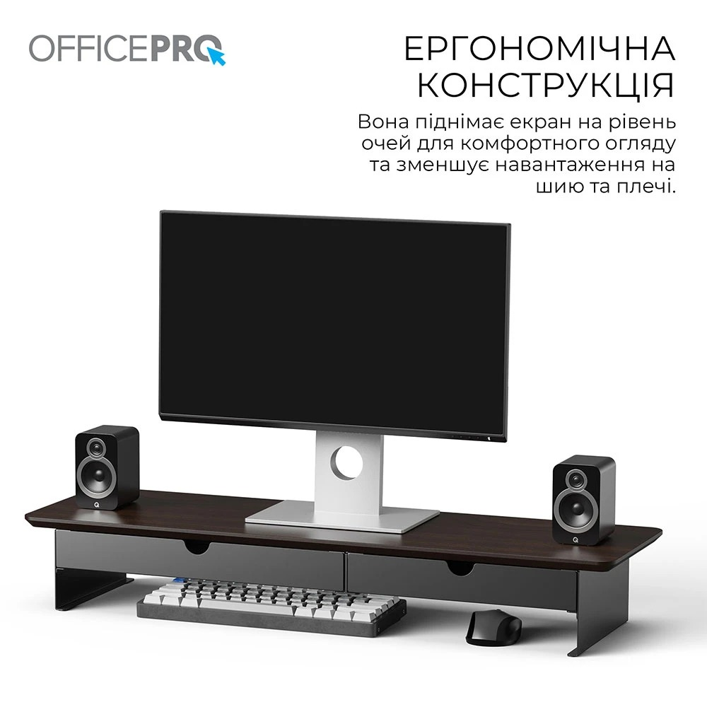 Підставка для монітора OfficePro MR145DW Dark Wood/Black фото6