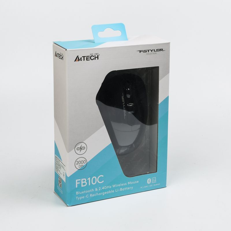 Миша Fstyler, Bluetooth / 2.4 ГГц, акумулятор, 2000 DPI, USB, чорний фото6