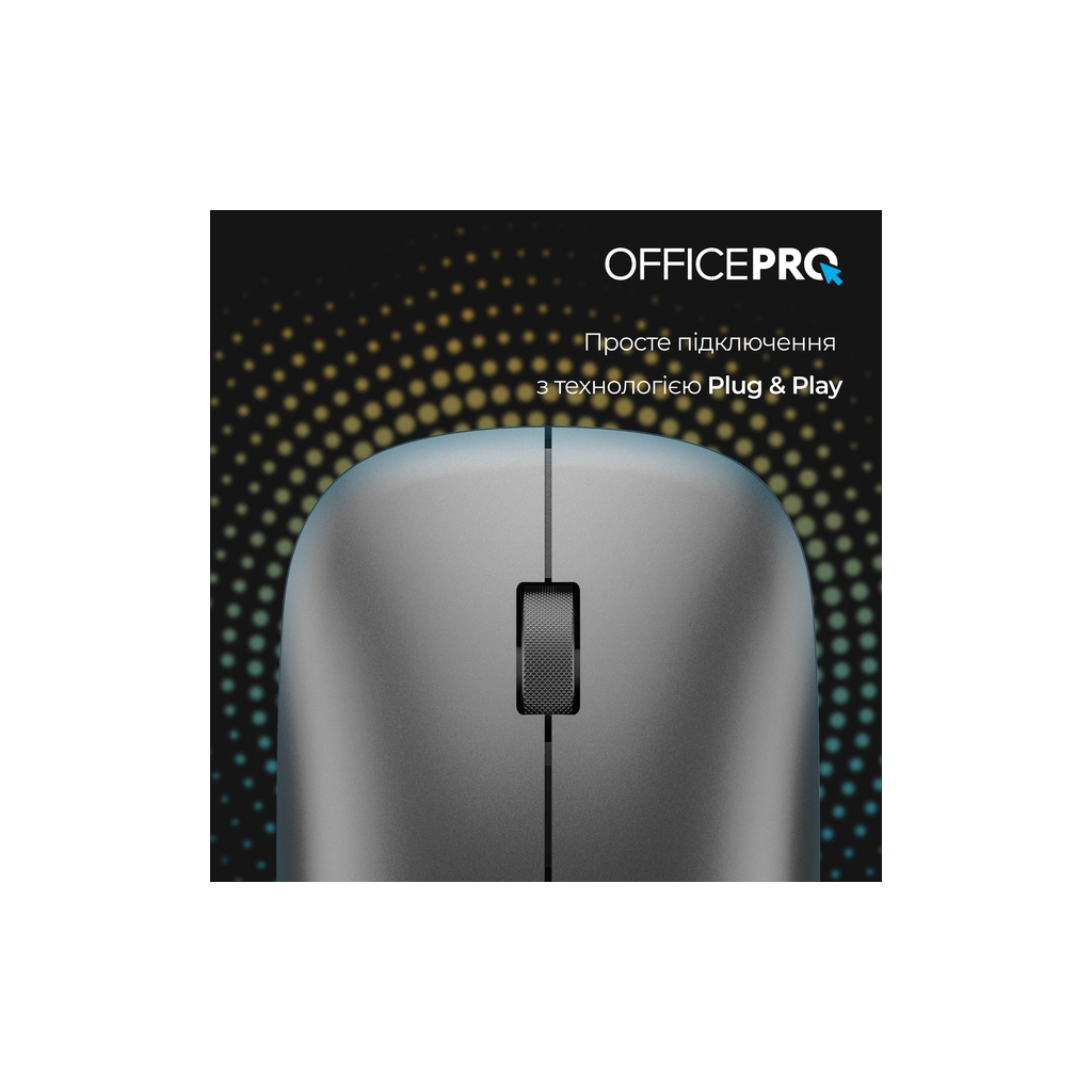 Миша бездротова OfficePro M225G Silent Click Wireless Gray фото