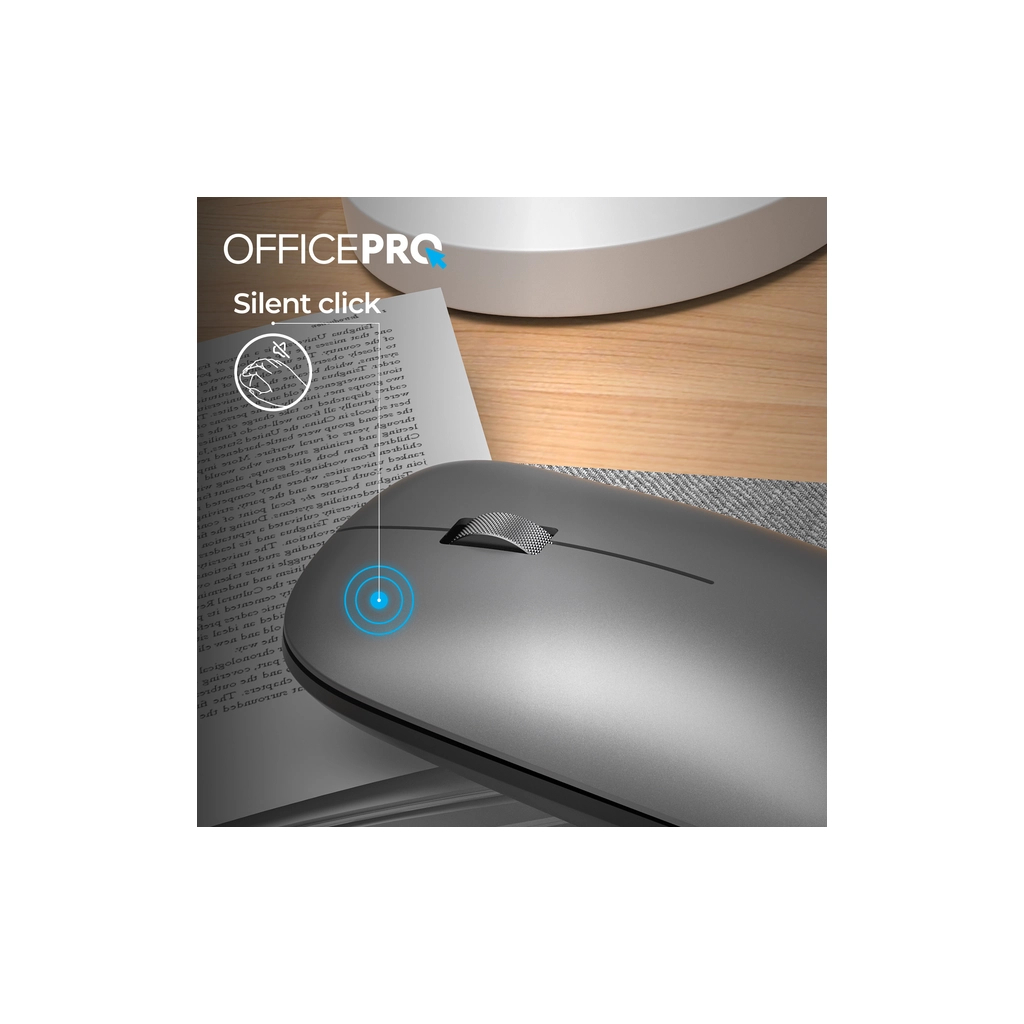 Миша бездротова OfficePro M225G Silent Click Wireless Gray фото