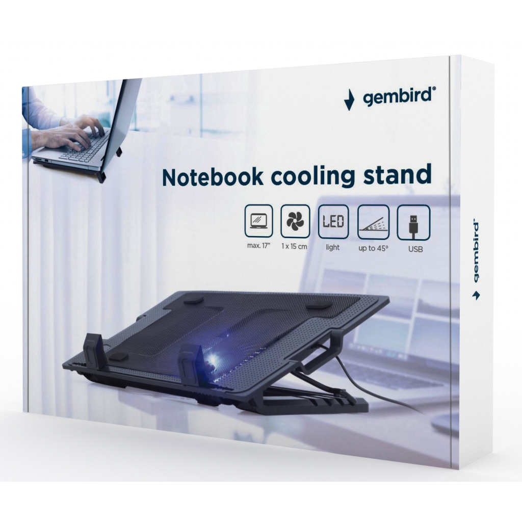 Подставкадля ноутбука Gembird NBS-1F17T-01 Black 17" фото5