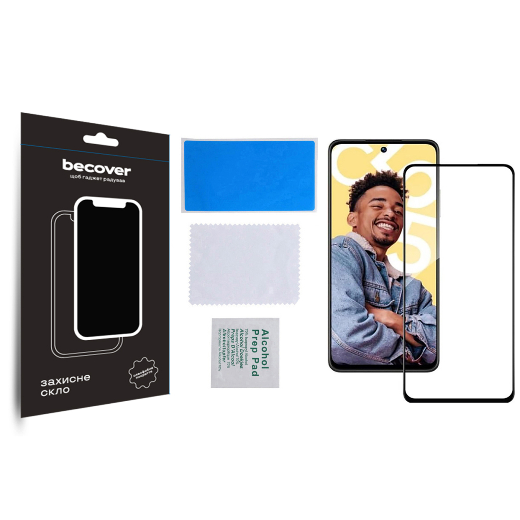 Захисне скло BeCover для Realme C55 Black (709765) фото