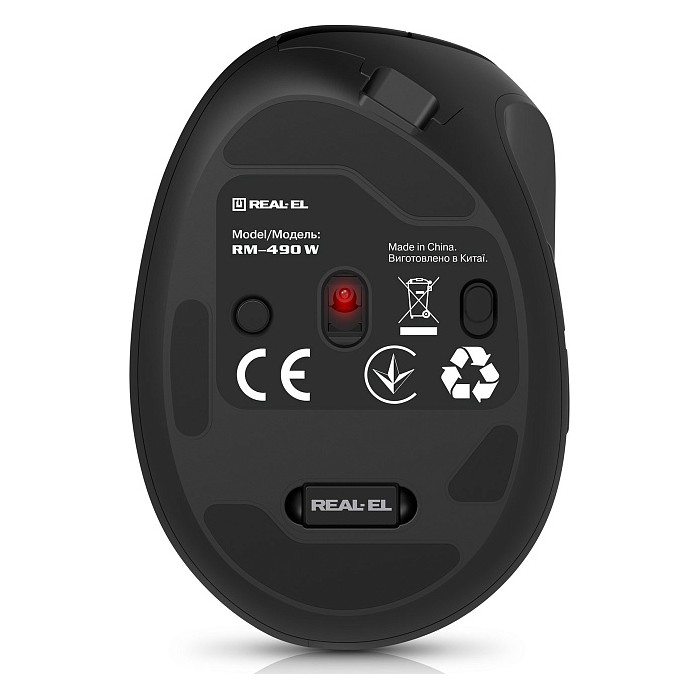 Мышь REAL-EL RM-490W Black фото8