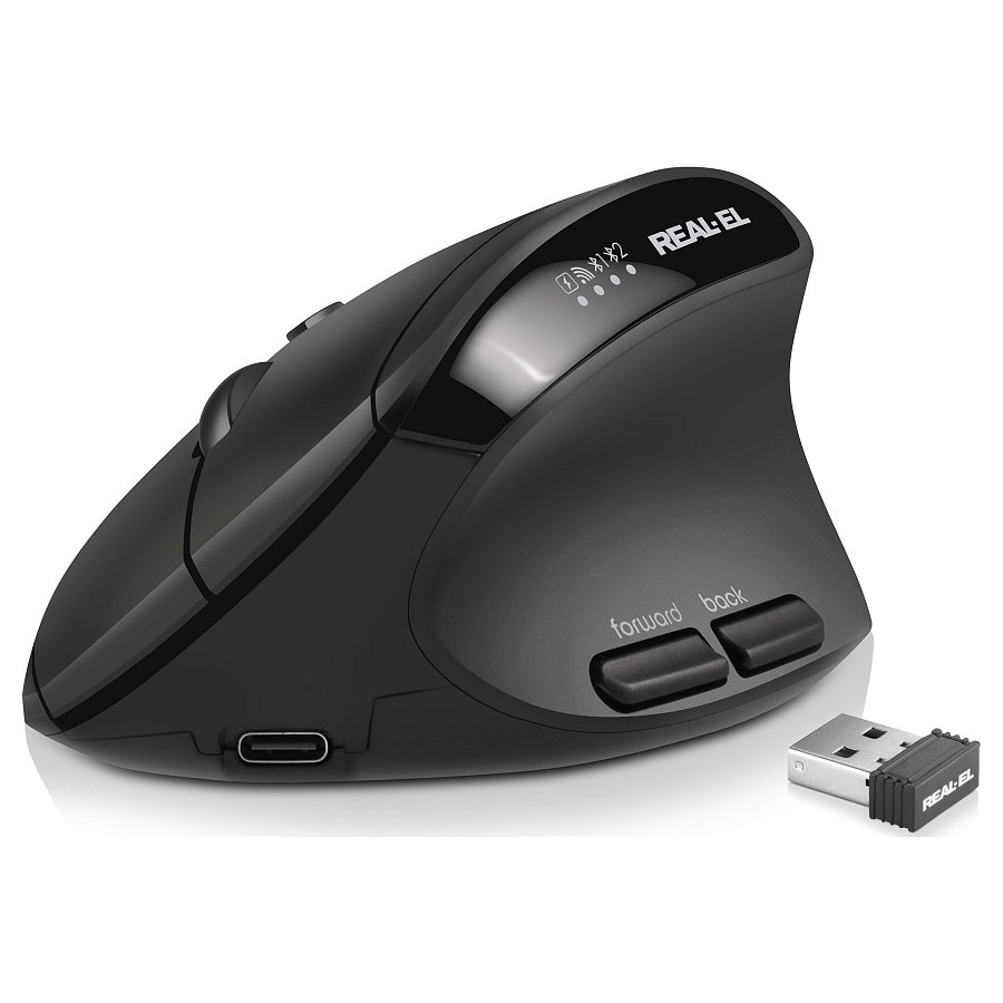 Мышь REAL-EL RM-490W Black фото3