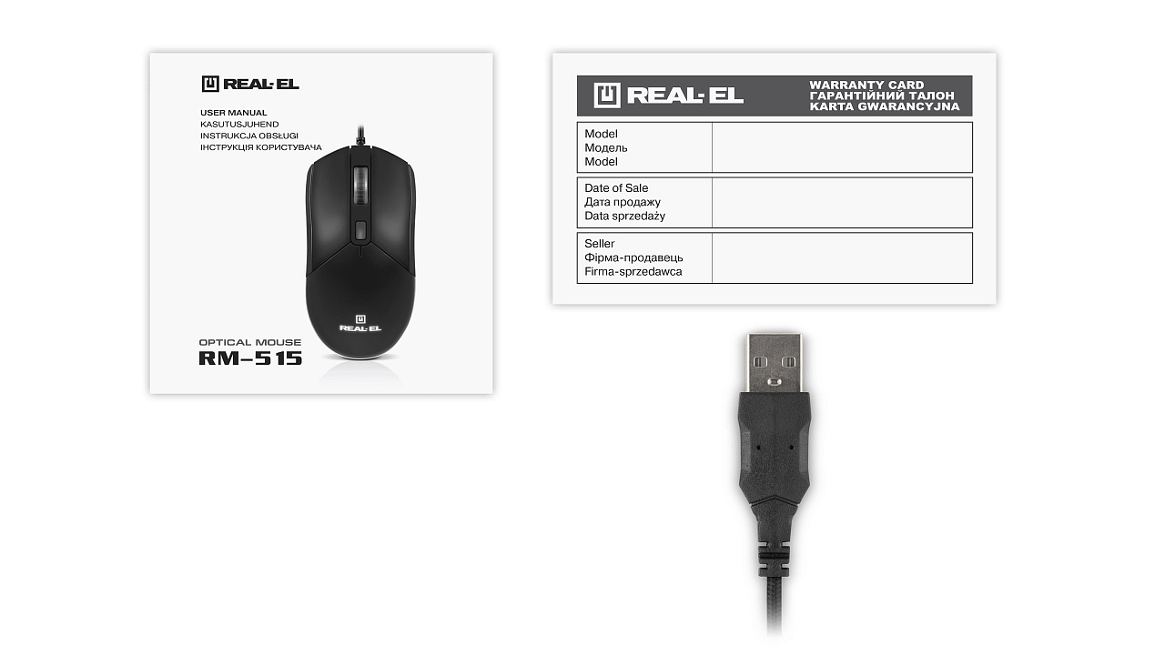 Мышь REAL-EL RM-515 Black фото11