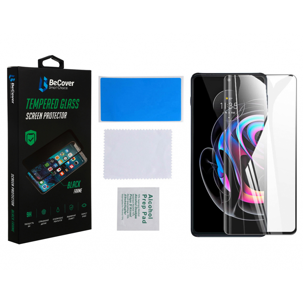 Захисне скло BeCover для Motorola Moto Edge 20 Lite Black (706898) фото