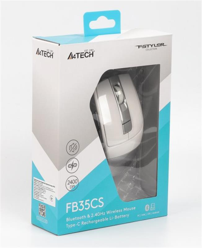 Миша бездротова A4Tech Fstyler FB35CS Icy White фото6