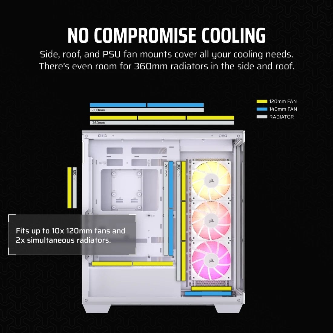 Корпус Corsair 3500X ARGB Mid-Tower PC Case White (CC-9011279-WW) фото