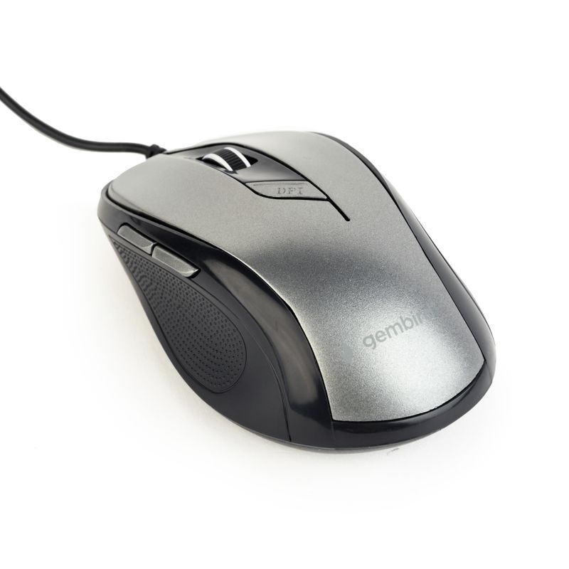 Миша Gembird USB 1600 dpi, MUS-6B-01-BG чорний фото2
