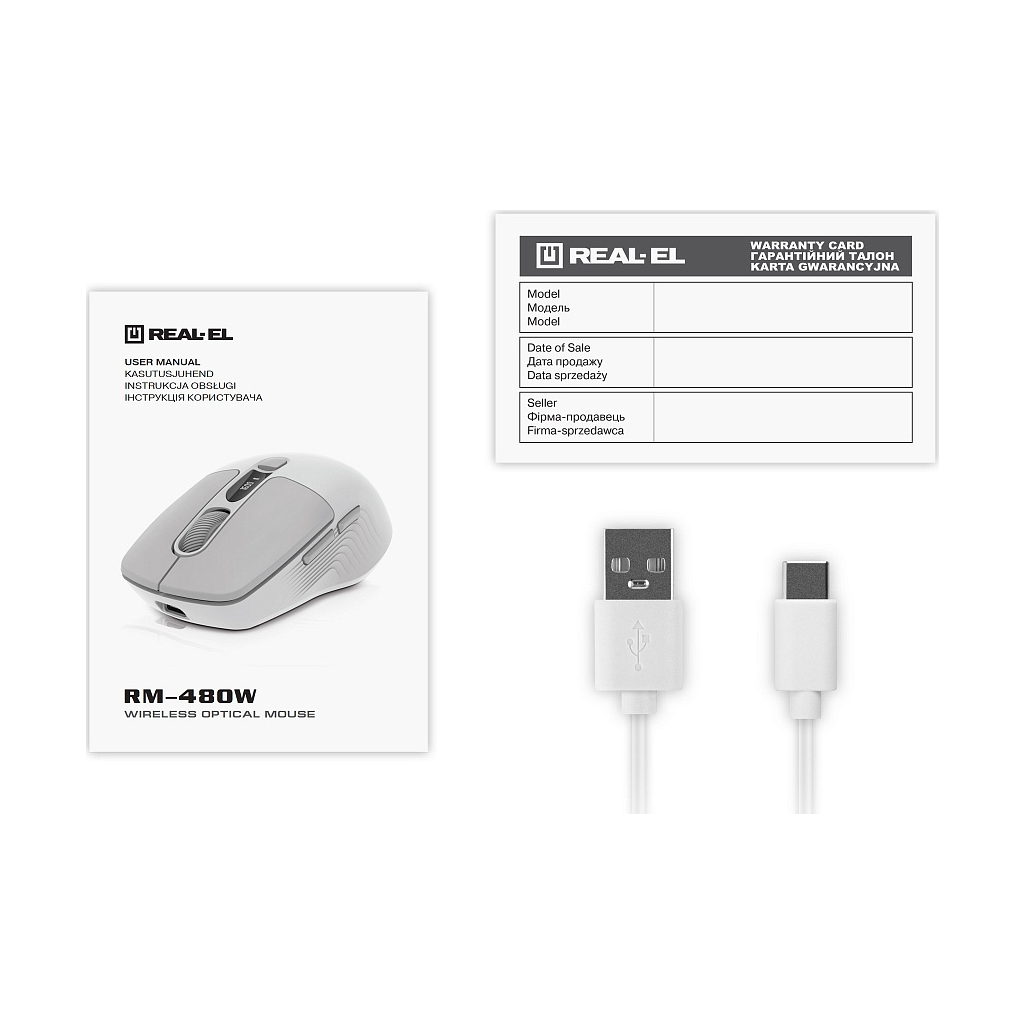 Мышь REAL-EL RM-480W White фото7