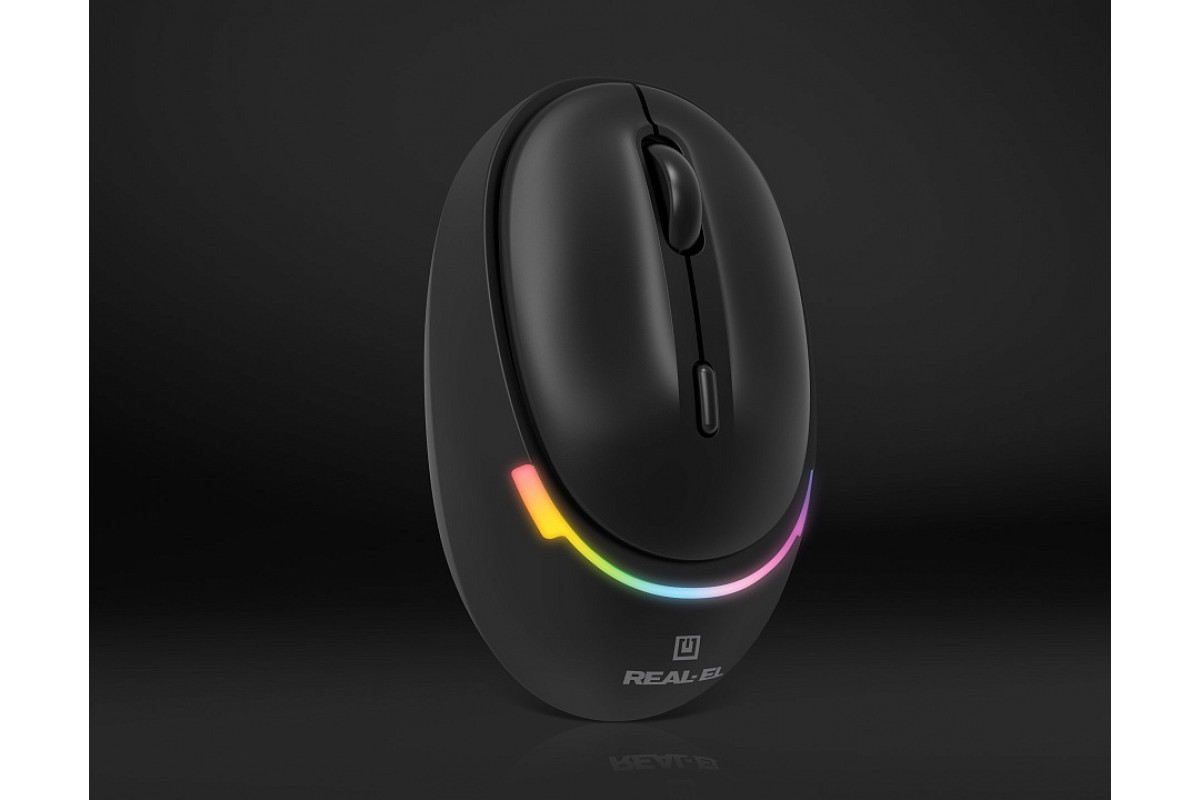 Мышь REAL-EL RM-440W Black фото10