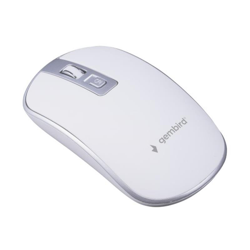 Мышь беспроводная Gembird MUSW-4B-06-WS White/Silver фото3