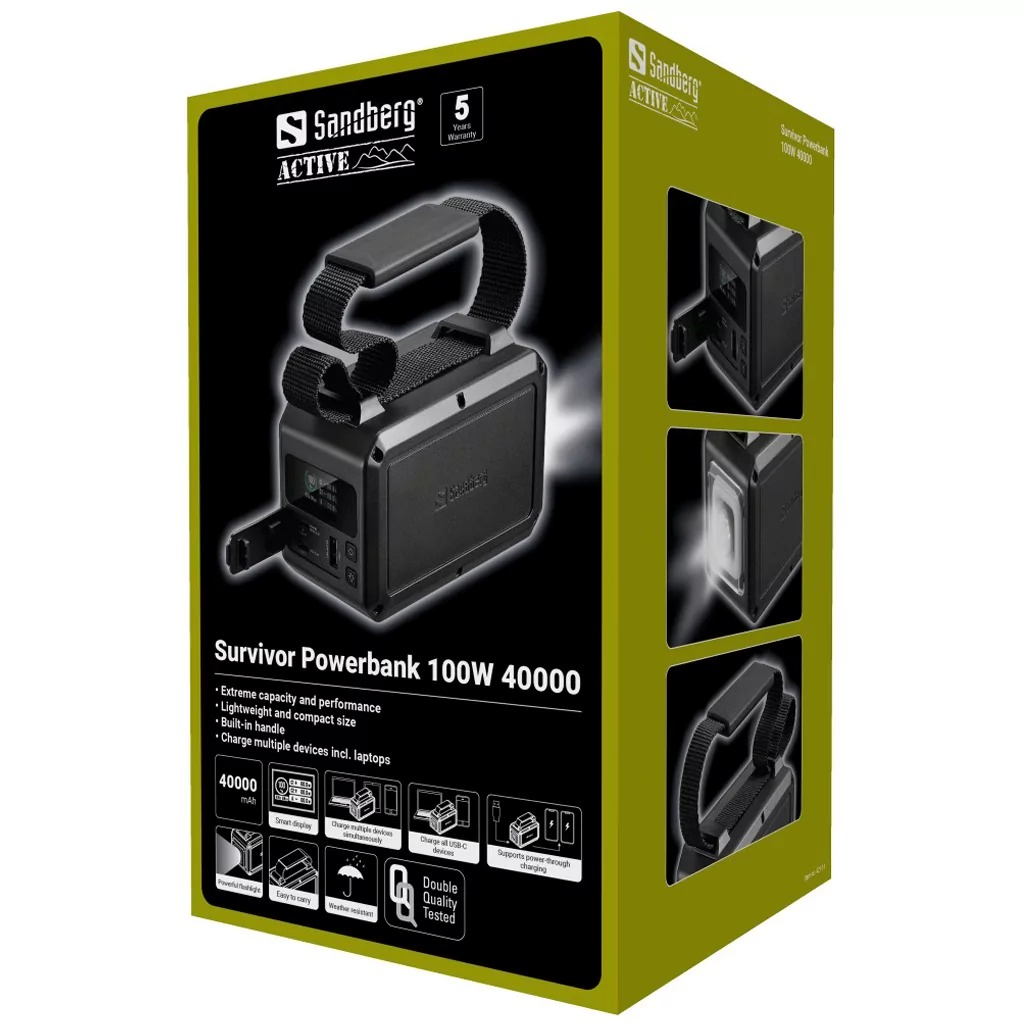 Павербанк Sandberg Survivor Powerbank 40000mAh Black (421-14) фото
