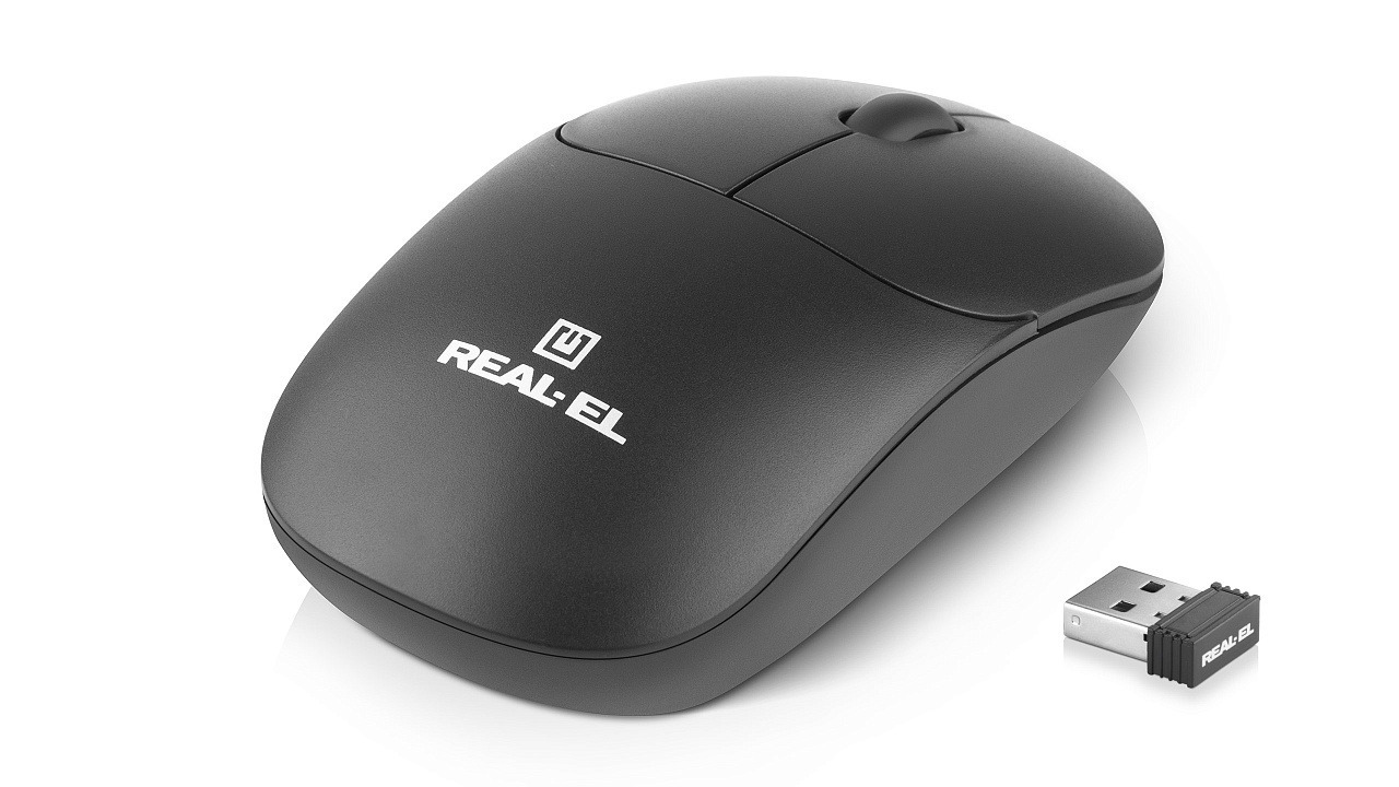 Мышь беспроводная REAL-EL RM-313 W Black фото4