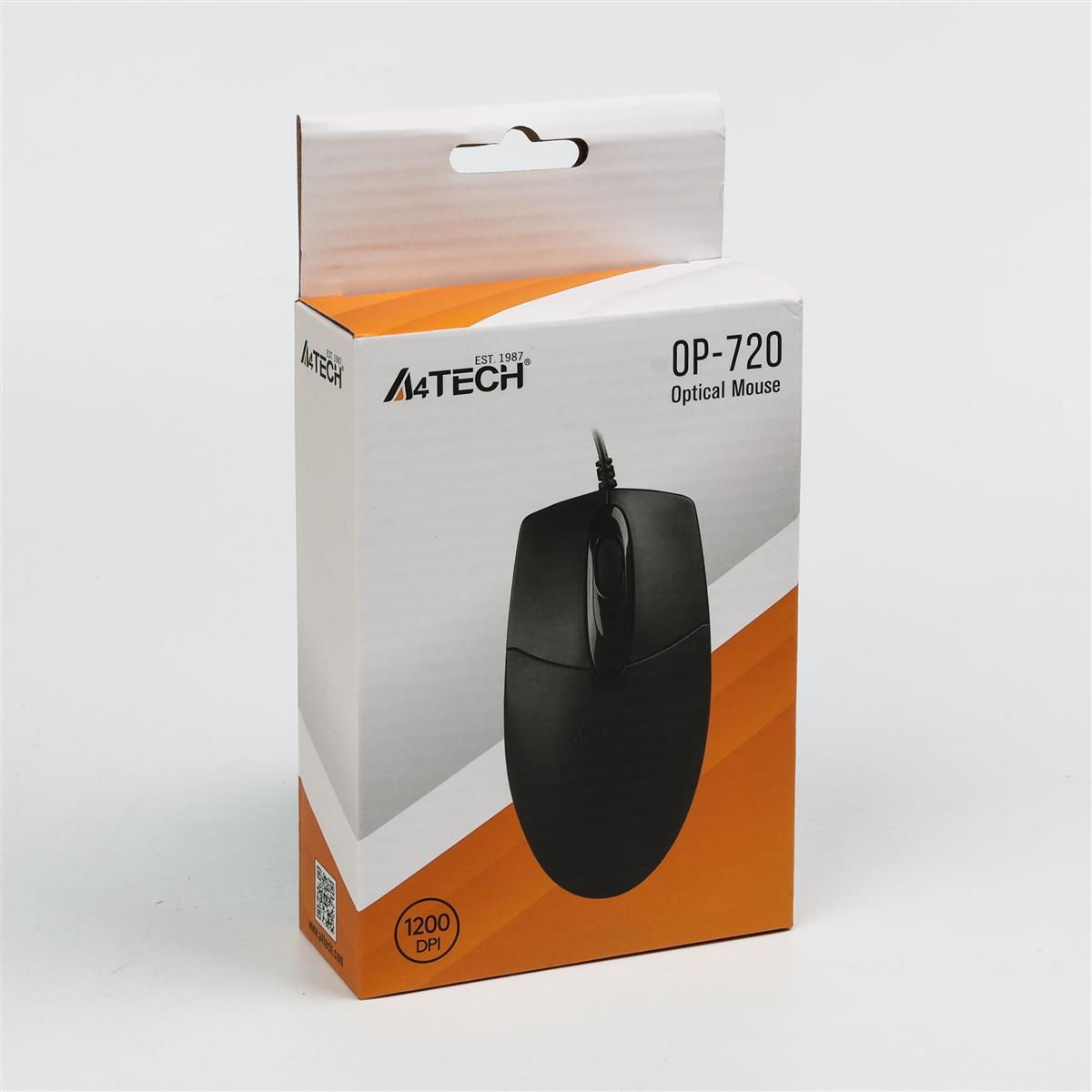 Миша A4Tech USB, 1200 DPI OP-720 USB (Black) фото5