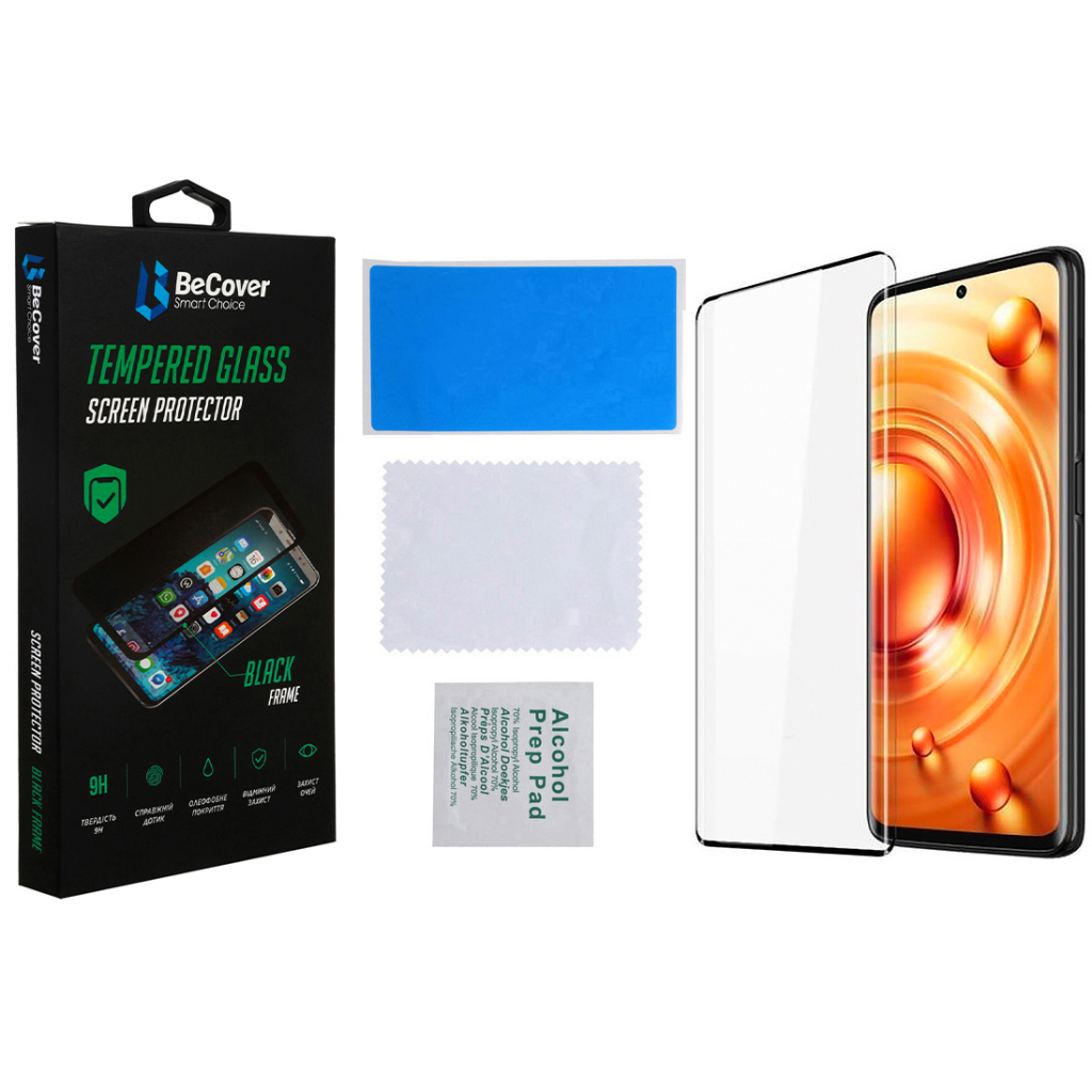Захисне скло BeCover для Xiaomi 12 Lite Black (708560) фото