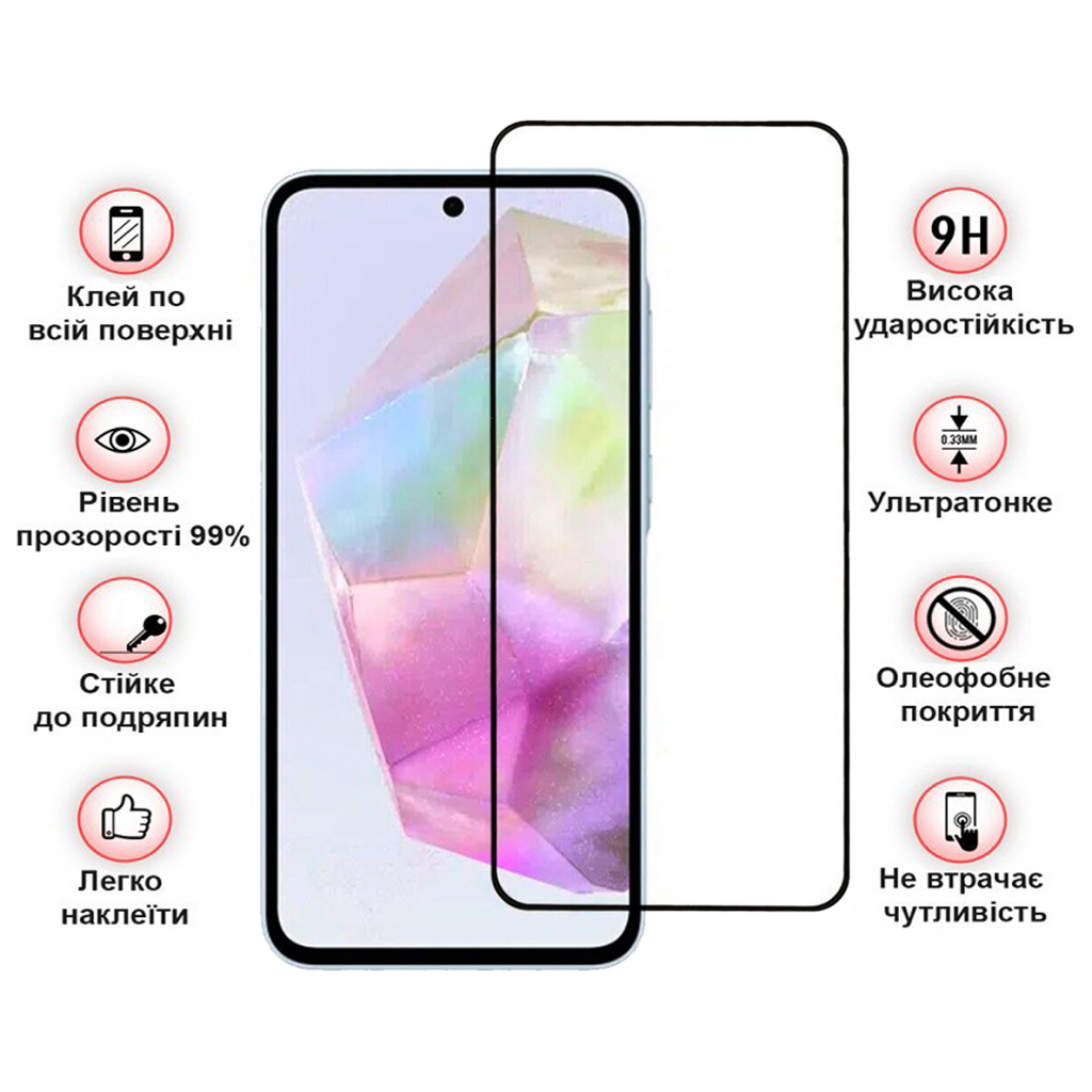 Захисне скло BeCover для Samsung Galaxy А37 SM-A376 Black (714916) фото3
