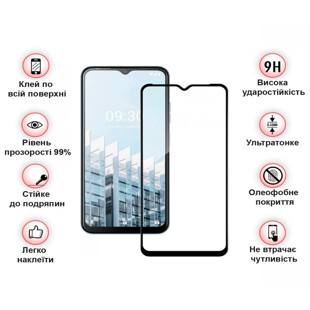 Защитное стекло BeCover для Tecno Pop 6 Pro (BE8) Black (708556) фото4
