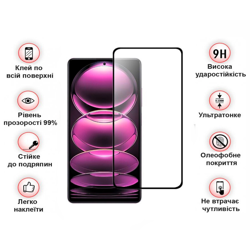 Защитное стекло BeCover для Xiaomi Poco X5 Pro 5G Black (708820) фото