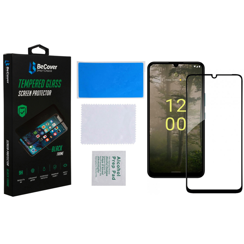 Захисне скло BeCover для Nokia C31 Black (708546) фото3