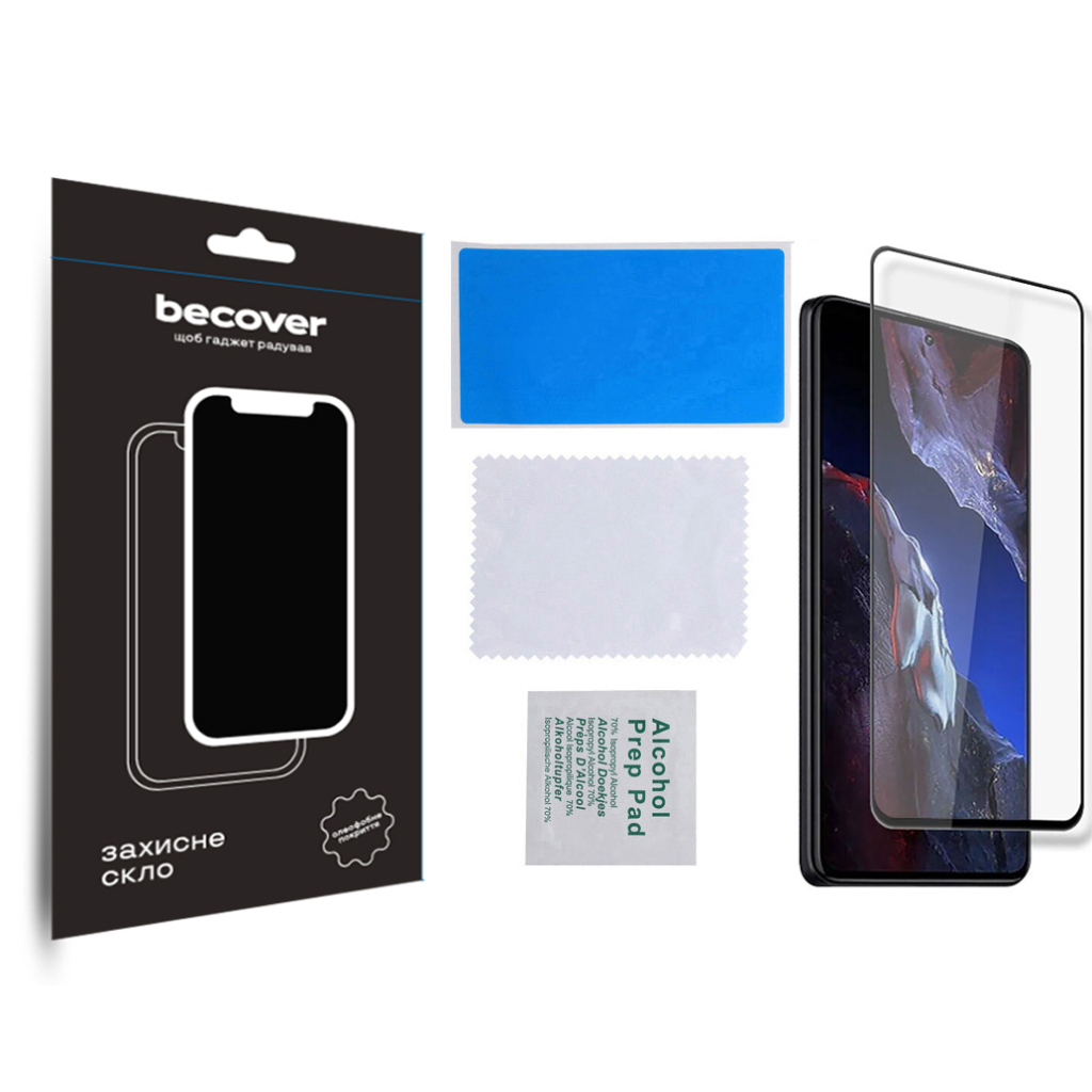 Захисне скло BeCover для Xiaomi Poco F5 Pro Black (709744) фото3