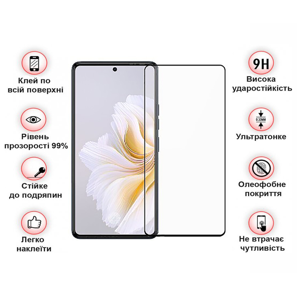 Захисне скло BeCover для Tecno Camon 20 Pro (CK7n) Black (709745) фото