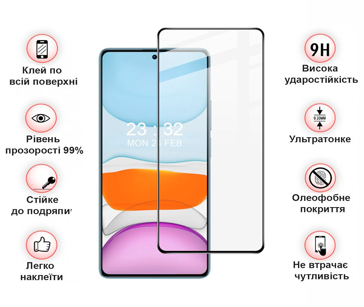 Захисне скло BeCover для Xiaomi Redmi Note 14 4G Black (713099) фото3