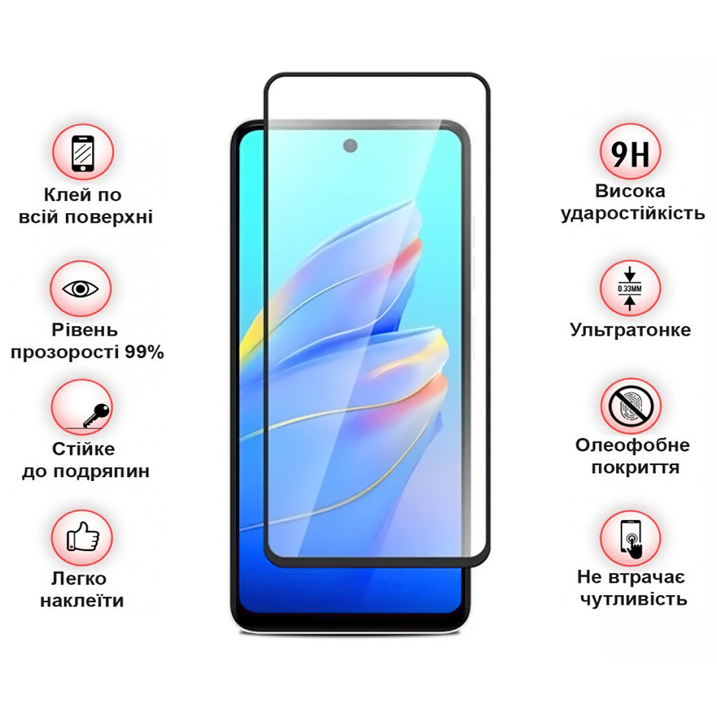 Захисне скло BeCover для Tecno Camon 30 (CL6) Black (712499) фото3