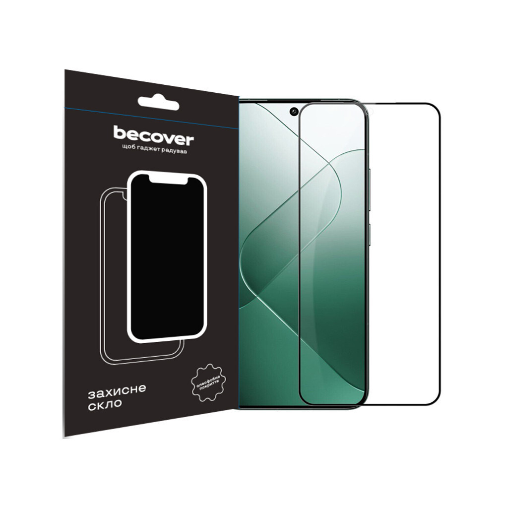 Защитное стекло BeCover для Xiaomi 14 Black (710789) фото