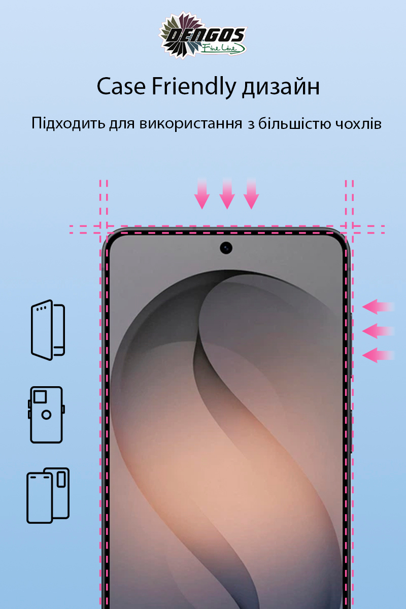 Защитное стекло Dengos для Samsung Galaxy S26 Plus SM-S946 Black Full Glue (TGFG-443) фото3